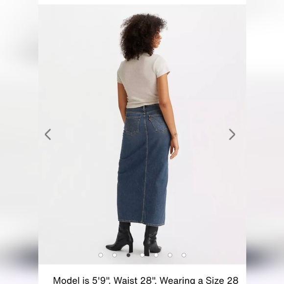 Levi's ANKLE COLUMN SKIRT Size 28 - Picture 3 of 6